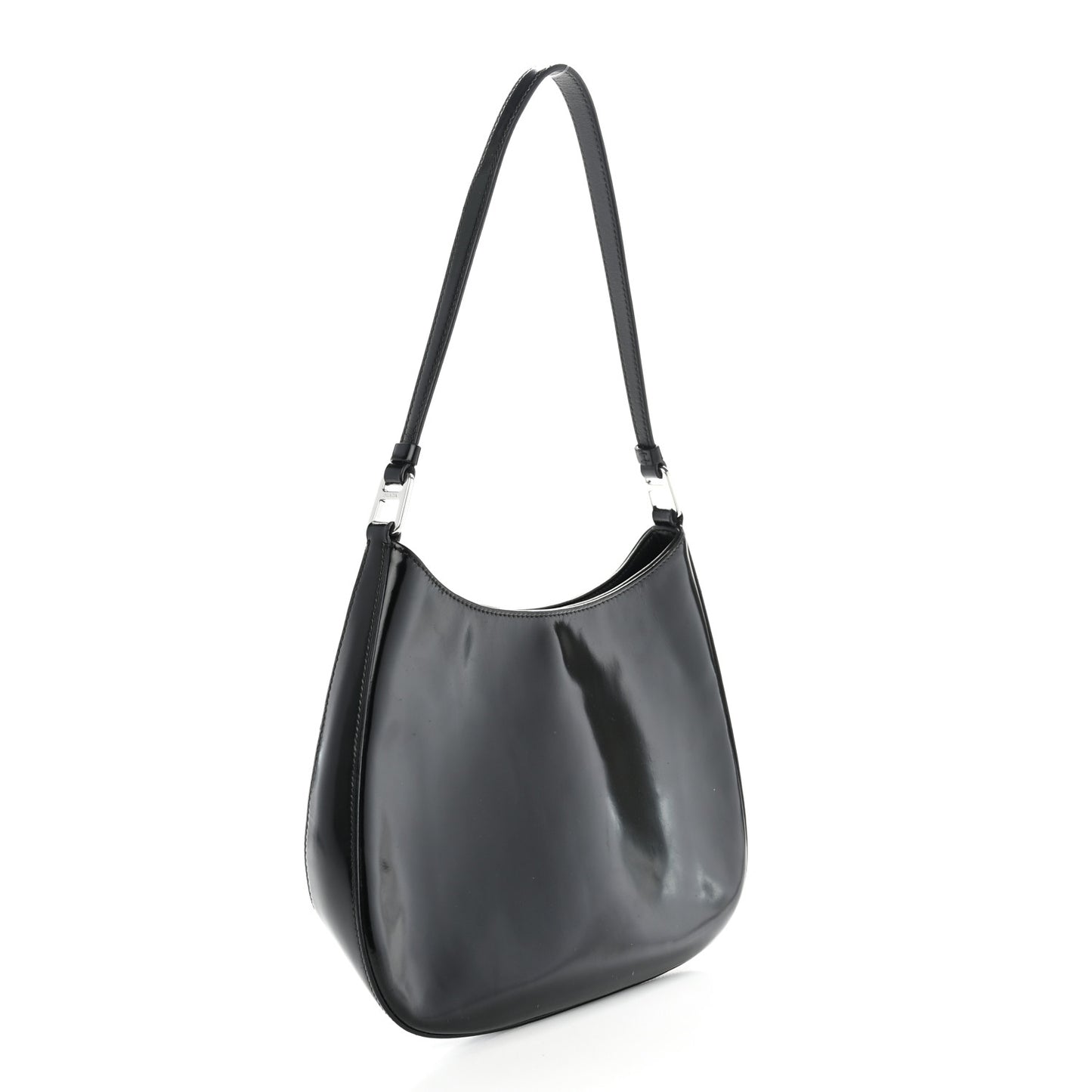 Spazzolato Cleo Shoulder Bag Black