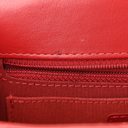 Chanel Calfskin Chevron Quilted Mini Statement Flap Red 9 of 12