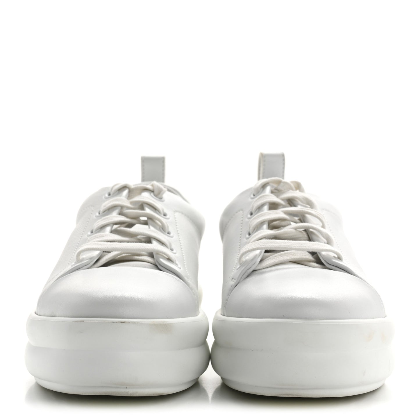 Calfskin Womens Happy Sneakers 37 White