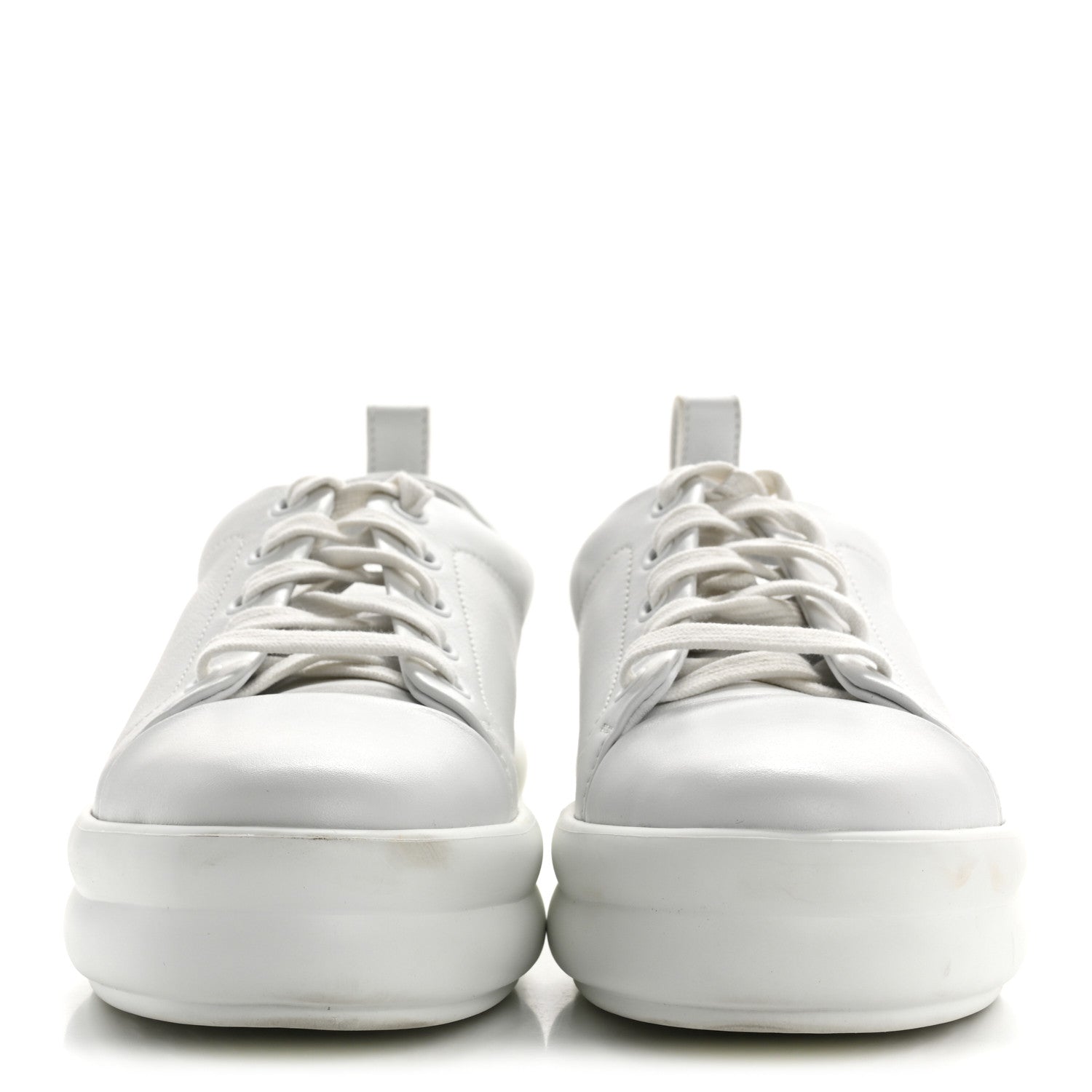 Hermes Calfskin Womens Happy Sneakers 37 White 3 of 12