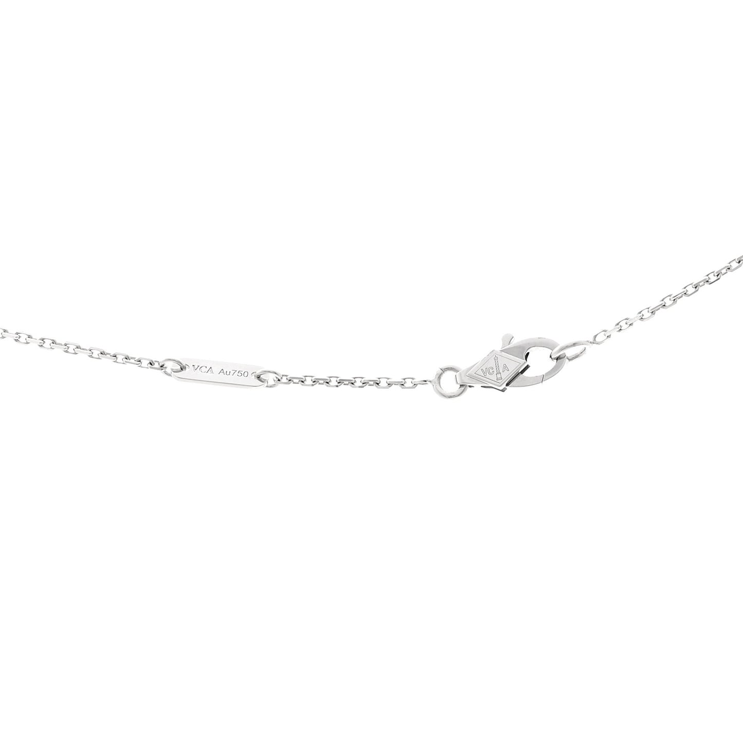 18K White Gold Diamond Mini Frivole Pendant Pave Necklace