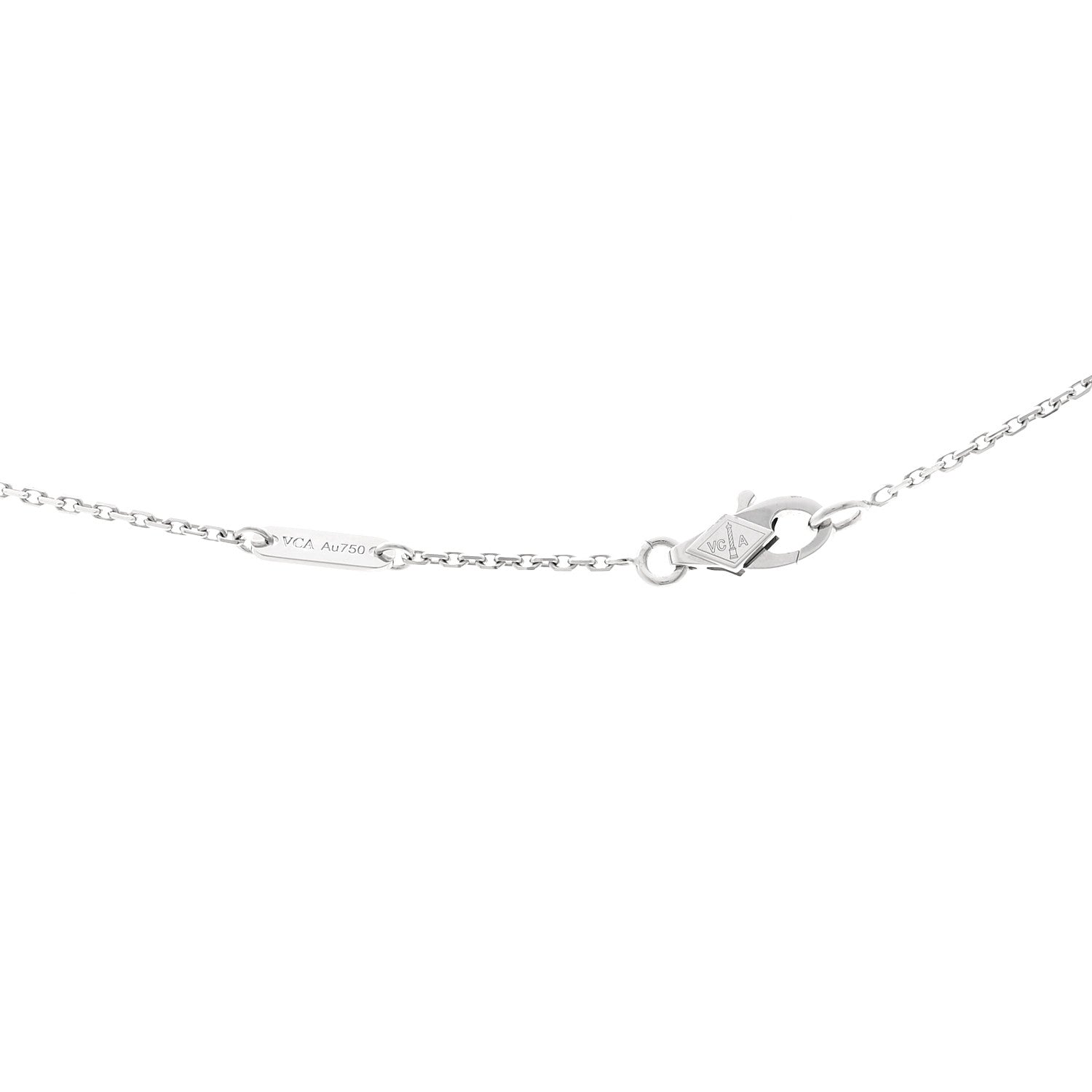 Van Cleef & Arpels 18K White Gold Diamond Mini Frivole Pendant Pave Necklace 5 of 6