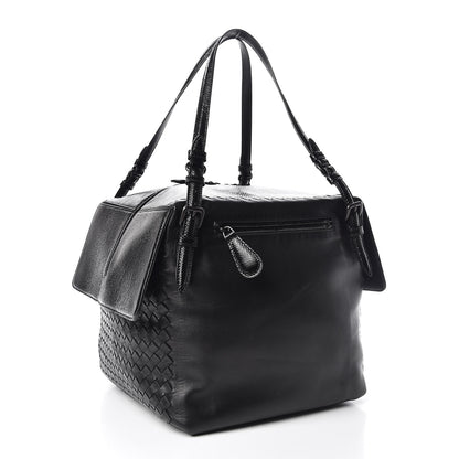Bottega Veneta Nappa Karung Intrecciato Satchel Black 3 of 10