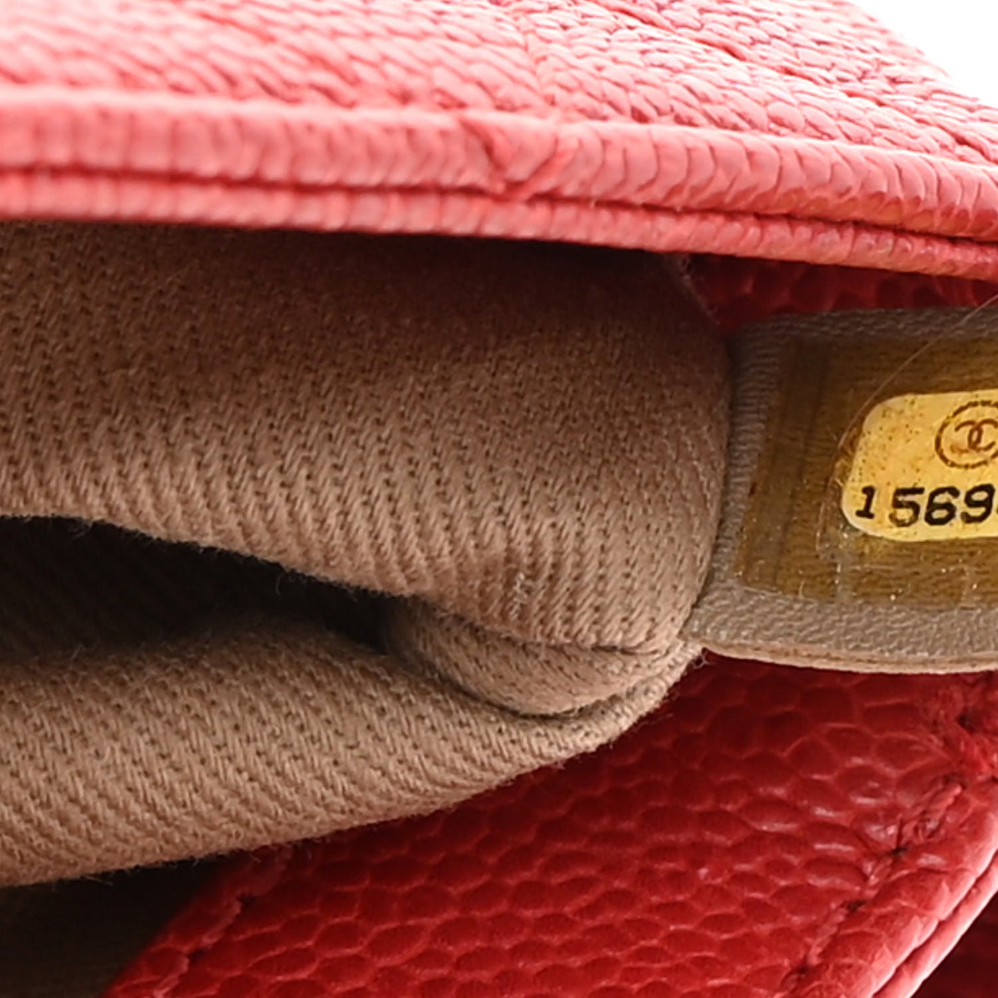 Caviar Quilted Mini Simply CC Flap Red