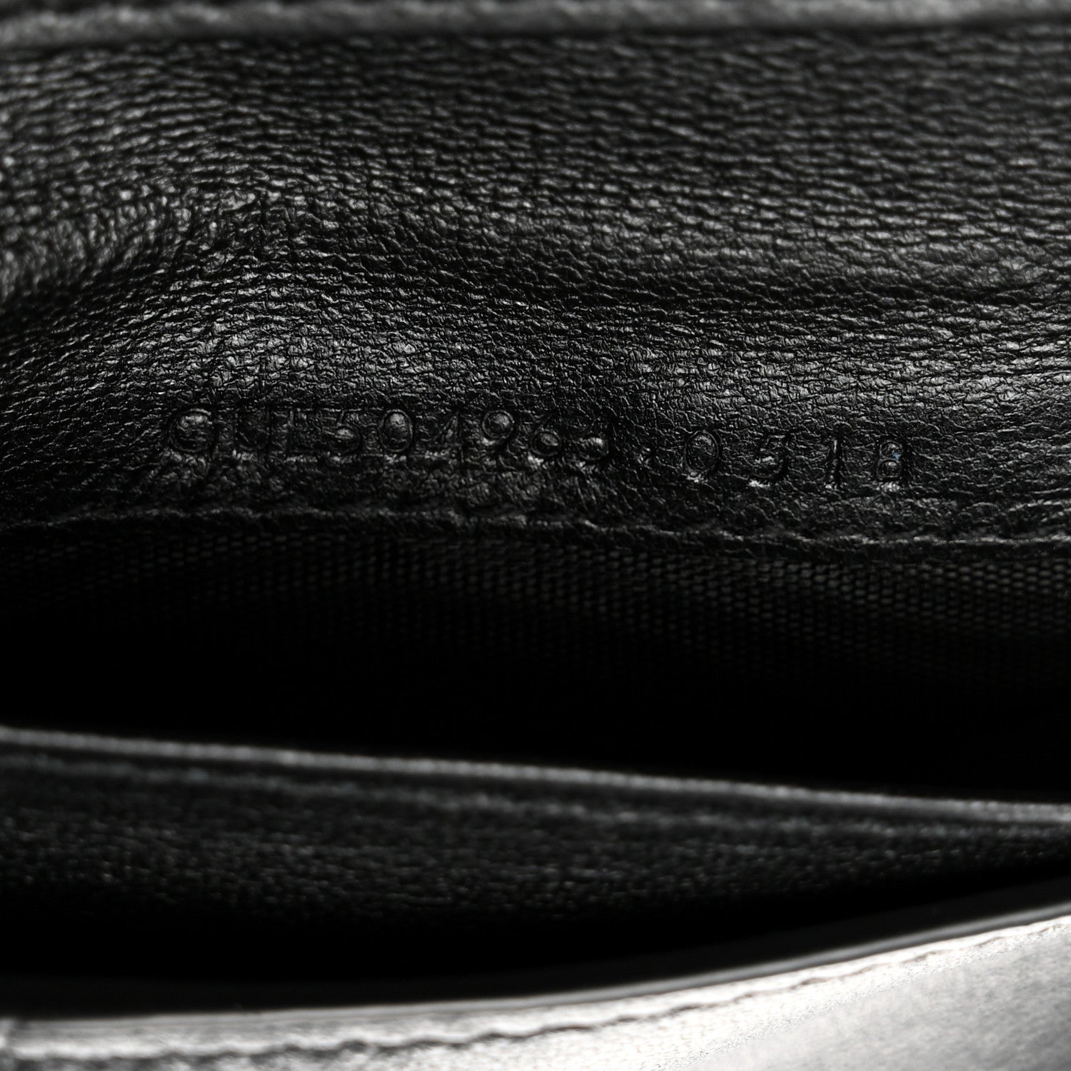 Saint Laurent Lambskin Y Quilted Monogram Compact Loulou Wallet Black 6 of 9