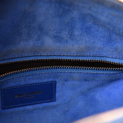 Saint Laurent Calfskin Classic Duffle 6 Blue 15 of 18