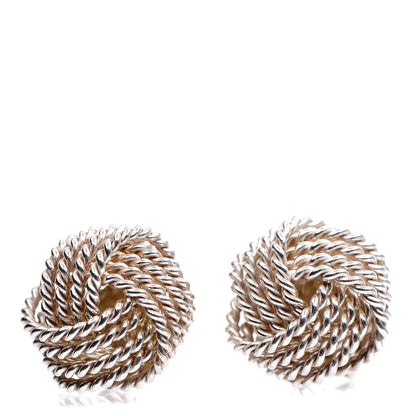Tiffany Sterling Silver Twist Knot Earrings 1 of 4