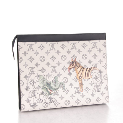 Louis Vuitton Savane Monogram Chapman Pochette Voyage GM Dune 3 of 7
