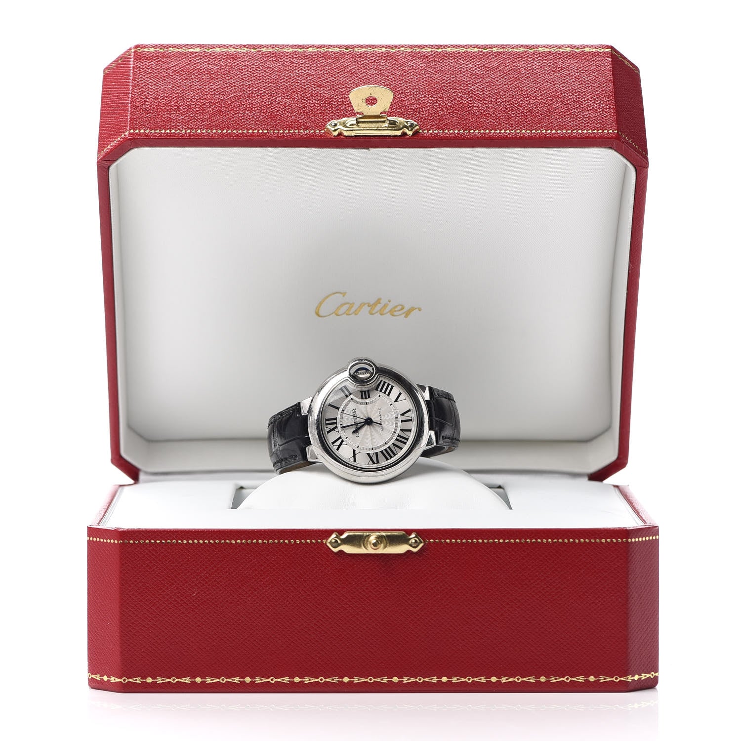 Cartier Stainless Steel Alligator 33mm Ballon Bleu De Cartier Automatic Watch 6 of 6