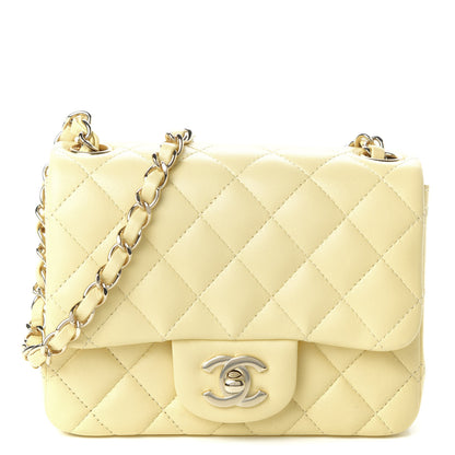 Chanel Lambskin Quilted Mini Square Flap Light Yellow 1 of 10