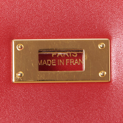 Hermes Tadelakt Kelly Sellier 35 Rouge Vif 18 of 31