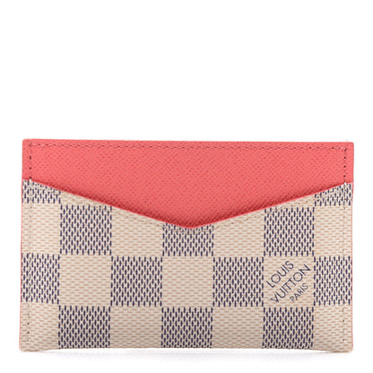 Louis Vuitton Damier Azur Daily Card Holder Rose Papaye 1 of 6
