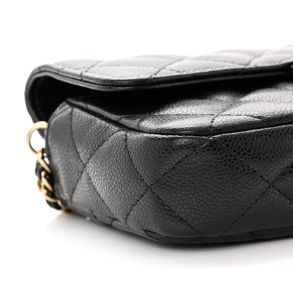 Chanel Caviar Quilted Flap Phone Holder With Chain Black 11 of 13