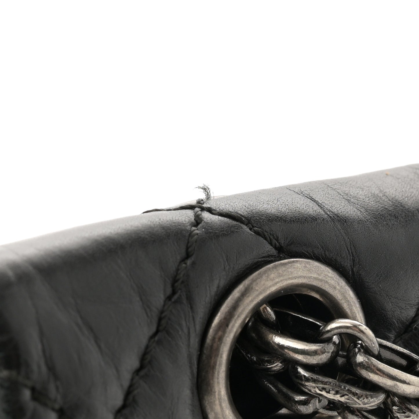 Aged Calfskin Quilted 2.55 Reissue 226 Flap Black