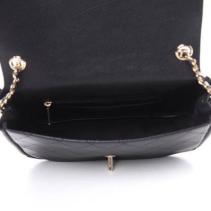 Chanel Goatskin Stitched Medium Casual Trip Single Flap Black 5 of 9