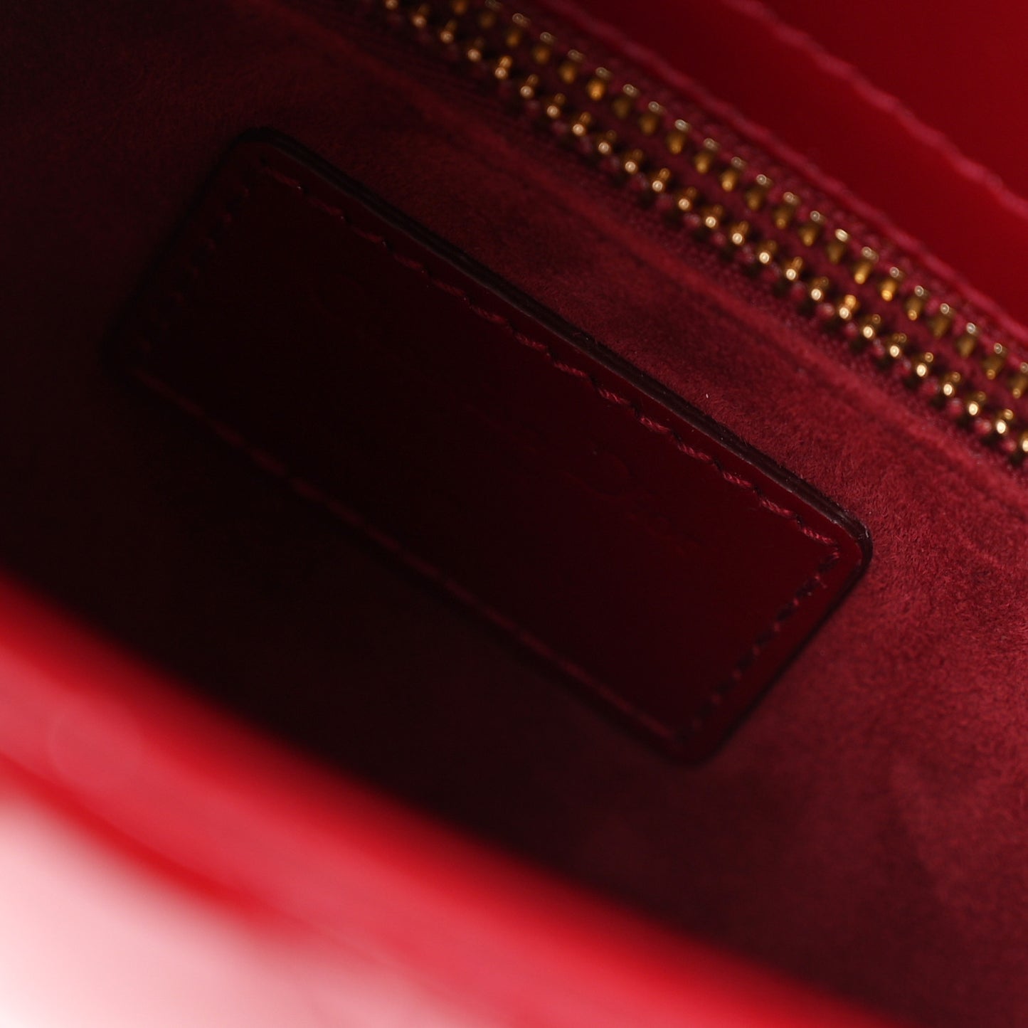Patent Cannage Small Lady Dior Cherry Red