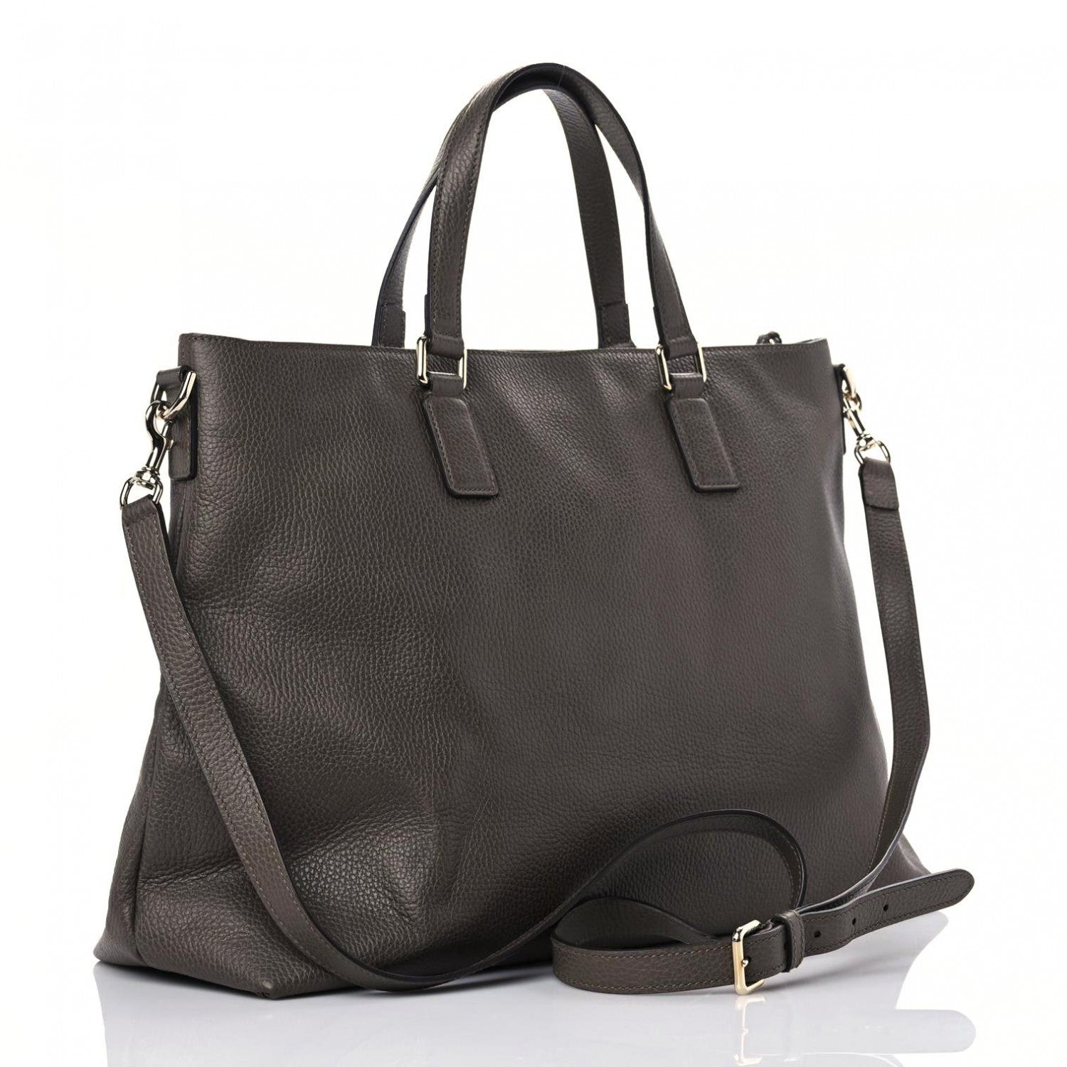 Gucci Calfskin Large Bamboo Tassel Top Handle Tote Brown 3 of 19