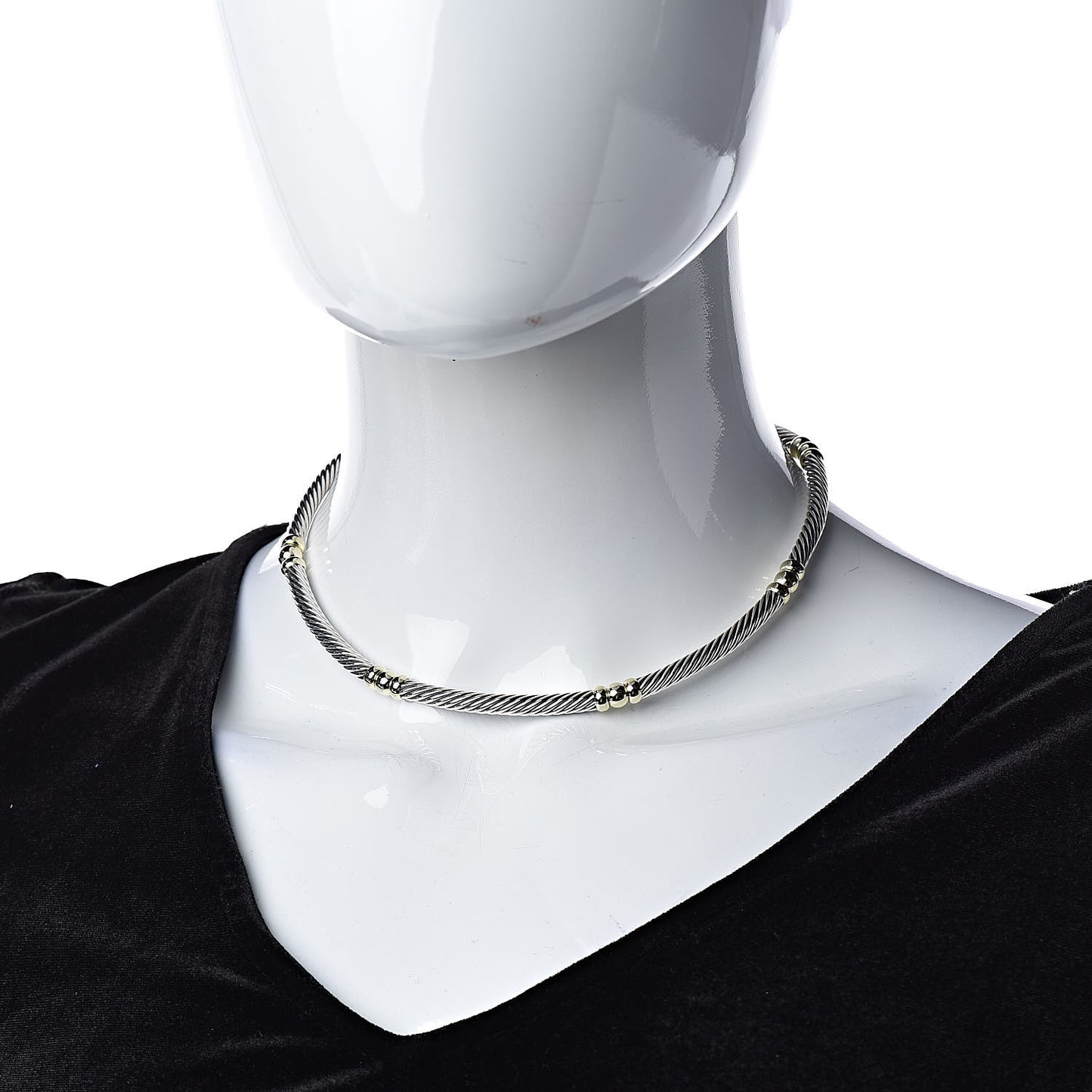 Sterling Silver 14K Yellow Gold Hampton Cable Necklace