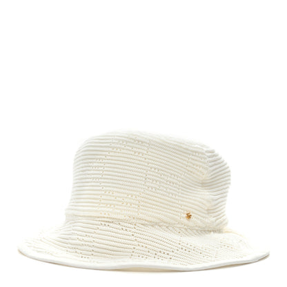 Gucci Cotton Crochet GG Monogram Bucket Hat M White 1 of 7