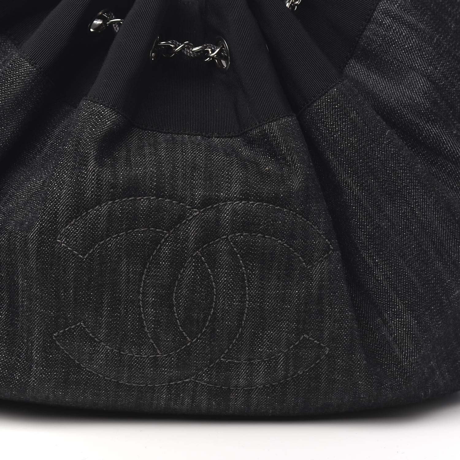 Chanel Denim Quilted Stretch Spirit Large Cabas Tote Blue 9 of 9
