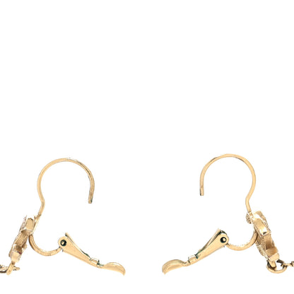Chanel Resin Crystal CC Drop Earrings Gold 3 of 5