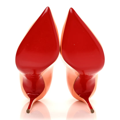 Christian Louboutin Patent Pigalle Follies 100 Pumps 36 Sunset 5 of 7