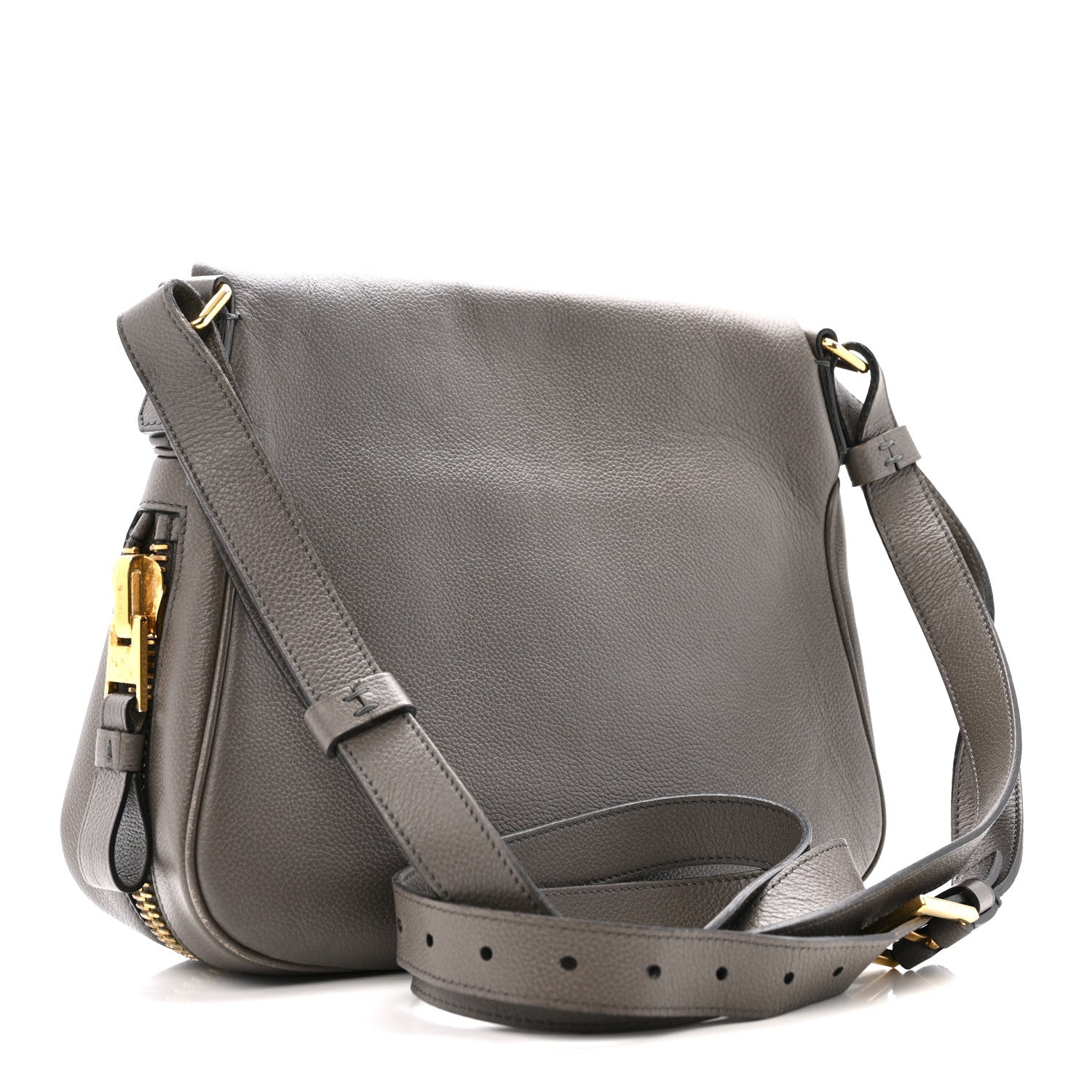 Tom Ford Calfskin Medium Shaded Jennifer Crossbody Bag Grey 3 of 14