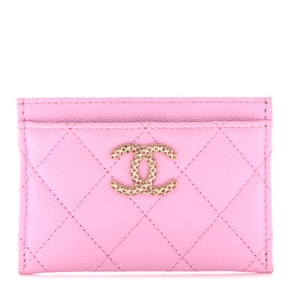 Chanel Caviar Metal Perforated Quilted Card Holder Lilas 1 of 9