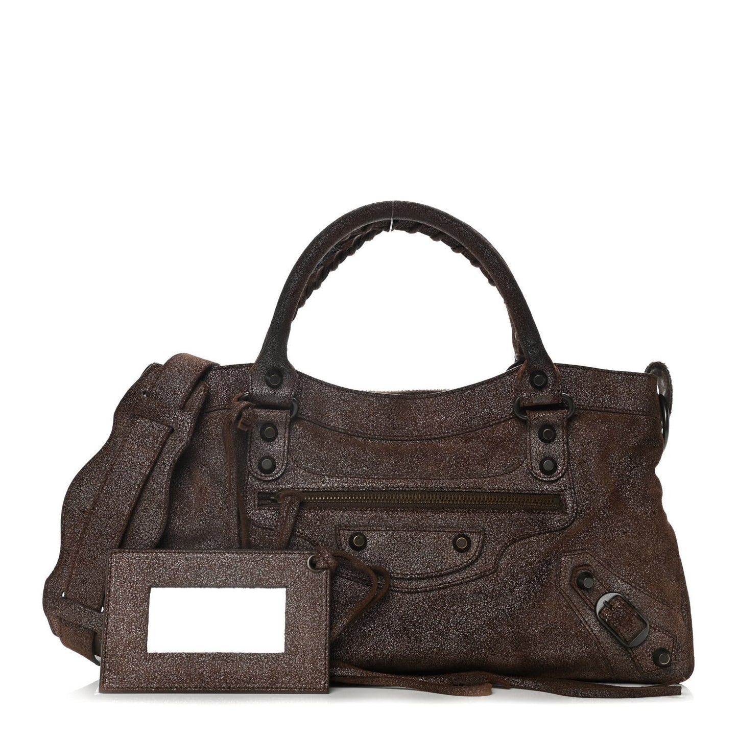 Metallic Craquele Calfskin Classic Hardware First Bronze