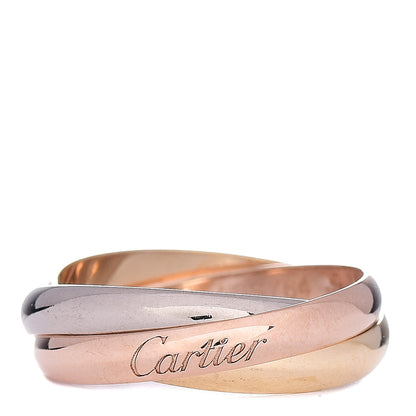 Cartier 18K Pink Yellow White Gold Classic Trinity Ring 53 6.5 1 of 6