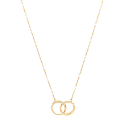 Tiffany 18K Yellow Gold Interlocking Atlas Open Pendant Necklace 1 of 7