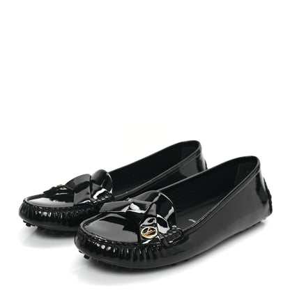 Louis Vuitton Patent Calfskin Parklane Flat Loafer 36 Black 3 of 8