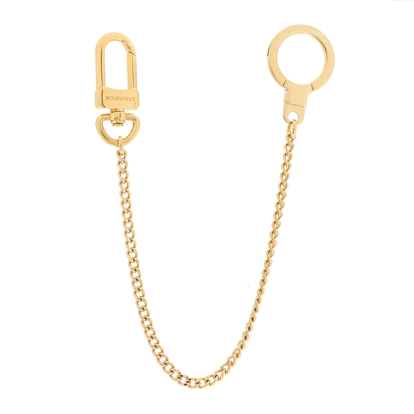 Metal Pochette Extender Key Ring Chain Gold