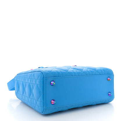 Christian Dior Lambskin Cannage Small Lady Dior Bright Blue 4 of 11