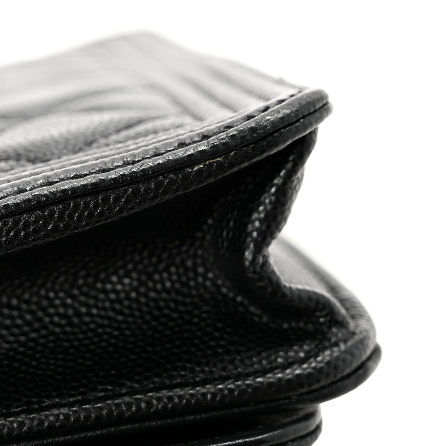 Caviar Quilted Boy Wallet On Chain WOC Black
