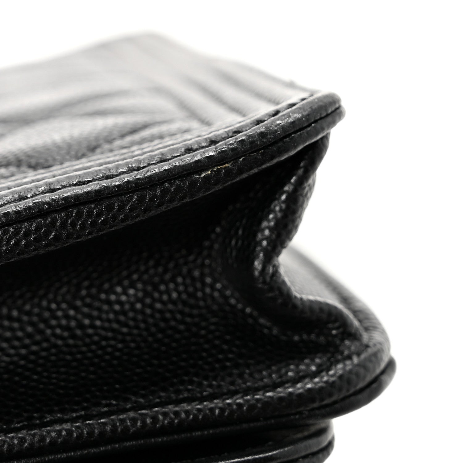 Chanel Caviar Quilted Boy Wallet On Chain WOC Black 12 of 12