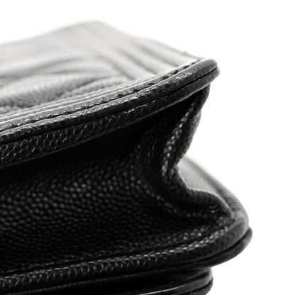 Chanel Caviar Quilted Boy Wallet On Chain WOC Black 12 of 12