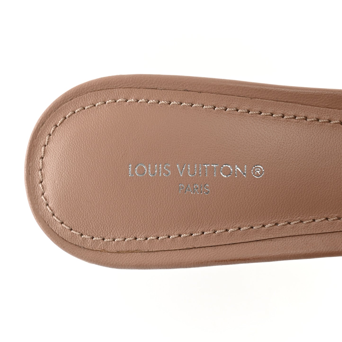 Lambskin Embossed Monogram Revival Mules 38 Beige