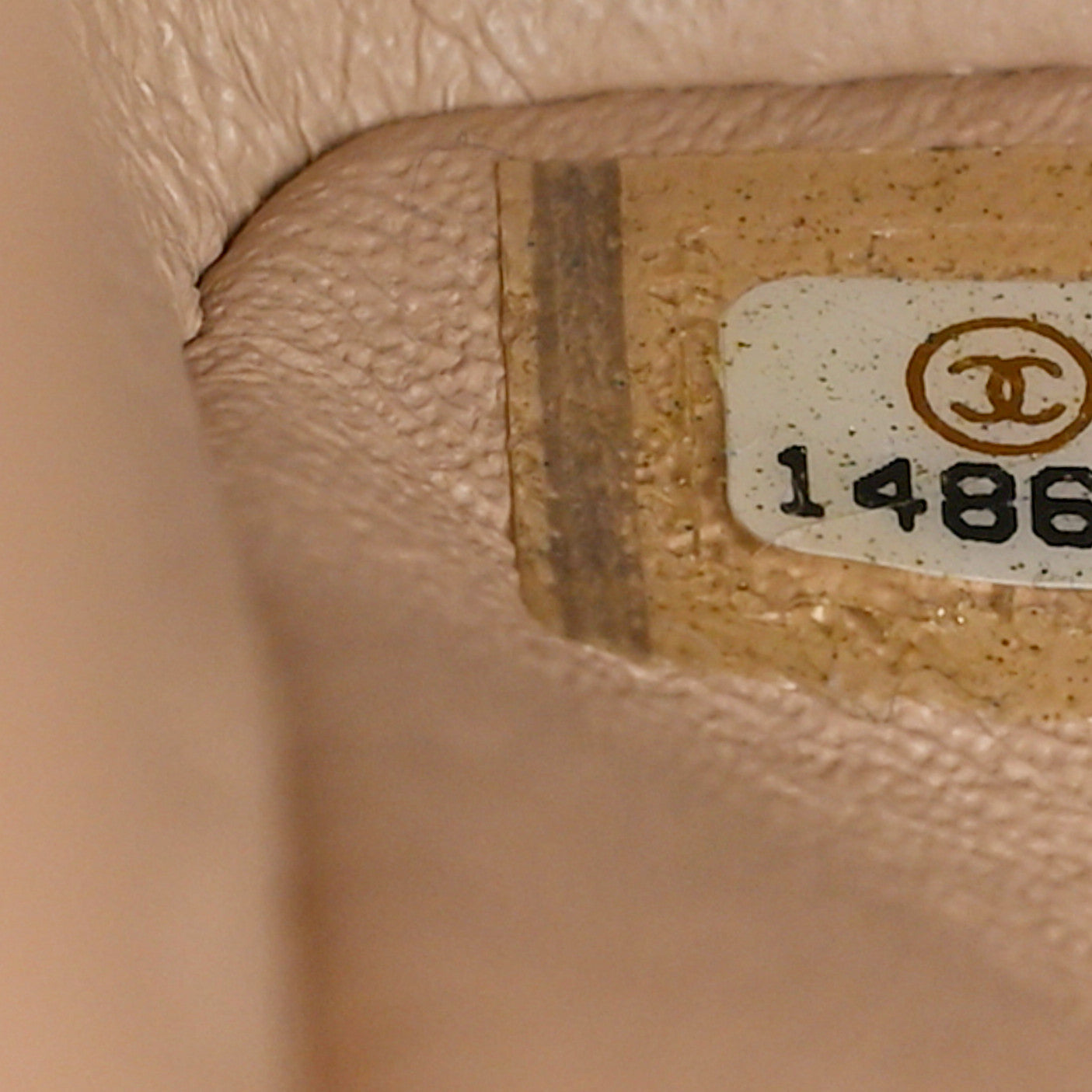 Caviar Quilted Medium Double Flap Beige