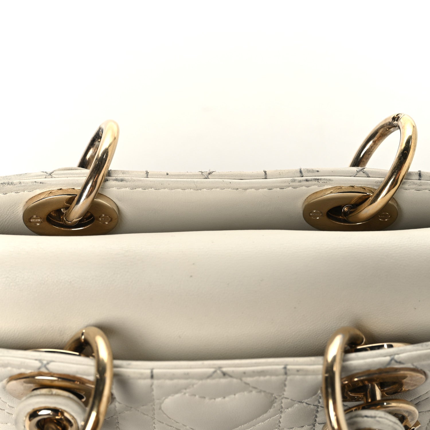 Christian Dior Lambskin Cannage Dioramour Micro Lady D-Joy Latte 11 of 16