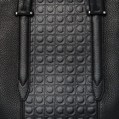 Salvatore Ferragamo Calfskin Gancini Business Bag Black 8 of 10