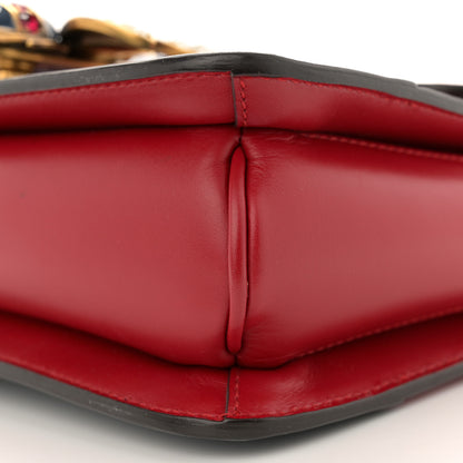 Gucci Calfskin Sylvie Web Queen Margaret Shoulder Bag Blue Agata Hibiscus Red Mystic White 10 of 16