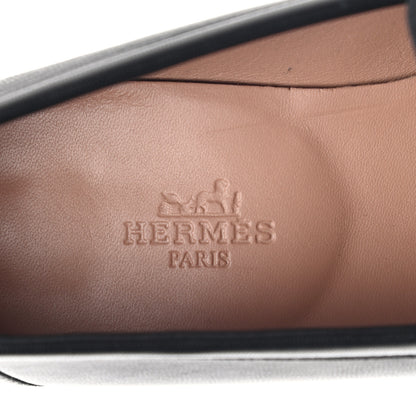 Hermes Goatskin Womens Paris Loafers 36 Black 7 of 11