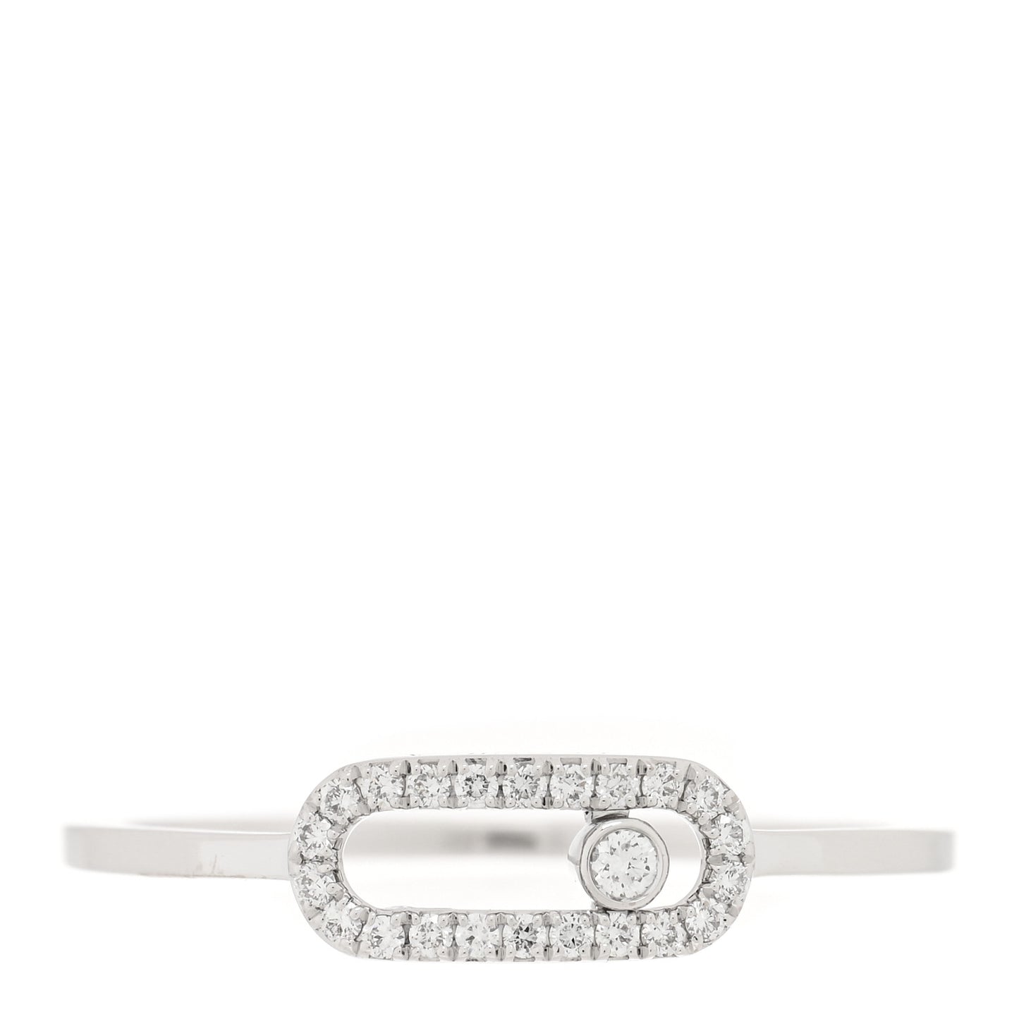 18K White Gold Diamond Move Uno Ring 54 7
