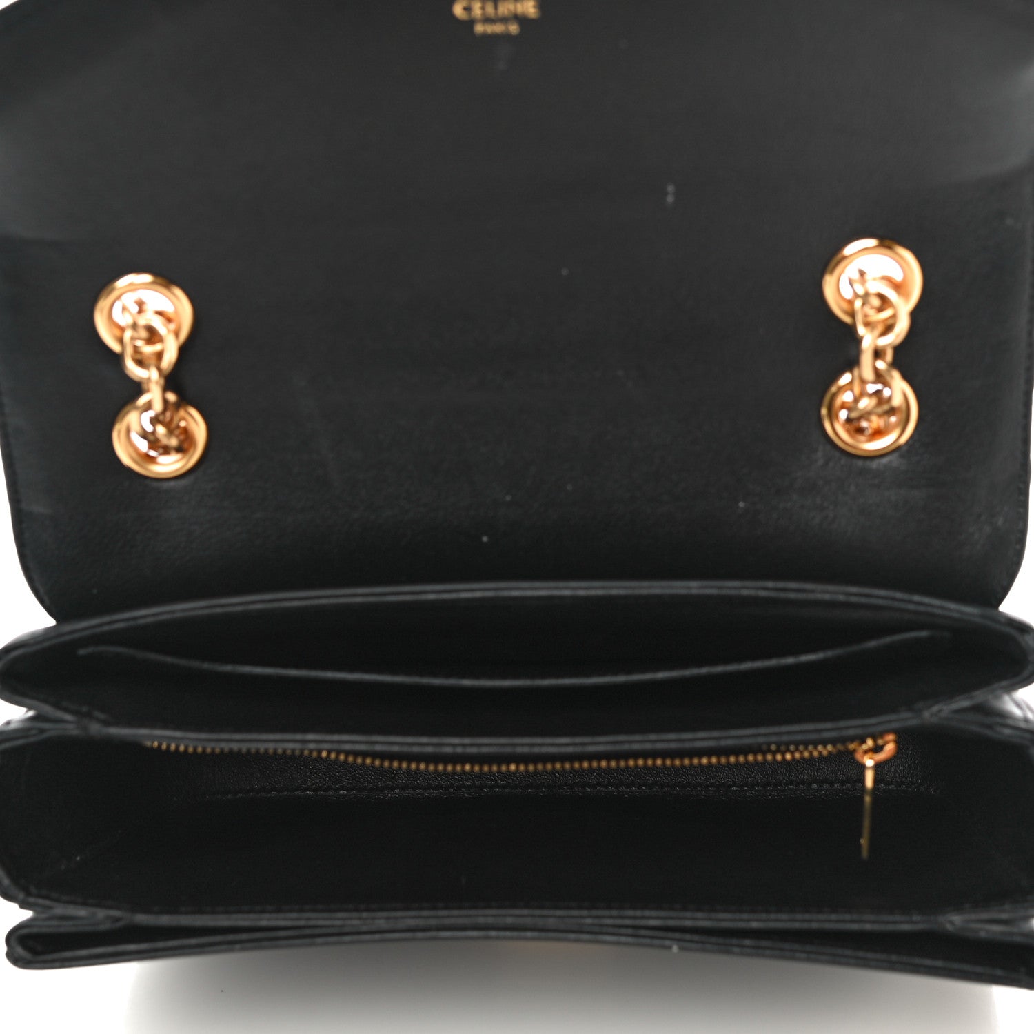 Celine Shiny Calfskin Medium C Bag Black 5 of 14