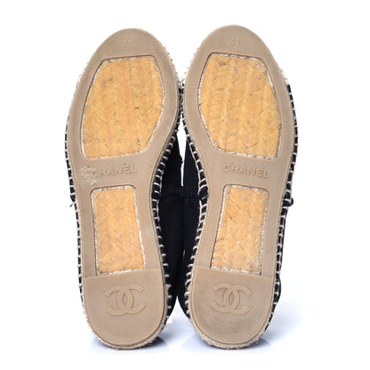 Chanel Linen CC Espadrilles 41 Black White 4 of 4