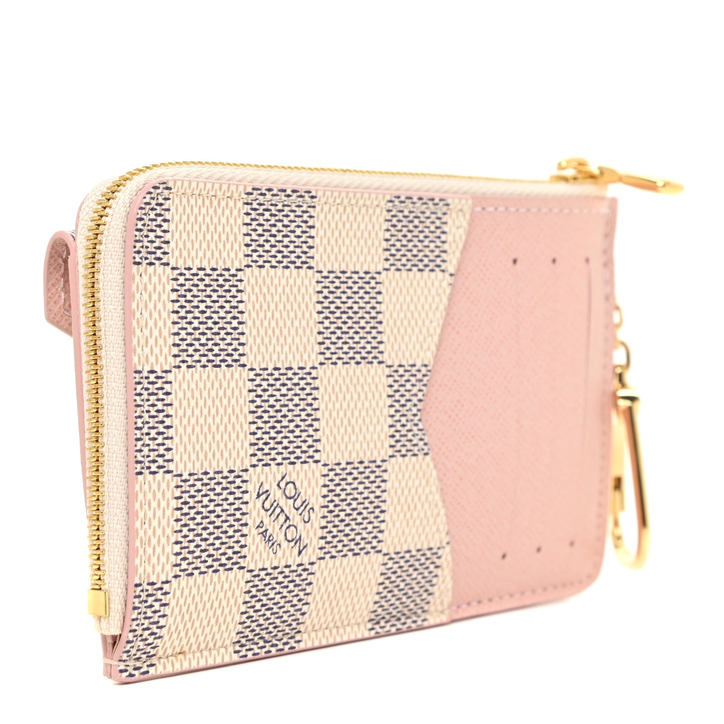 Damier Azur Recto Verso Card Holder Rose Ballerine