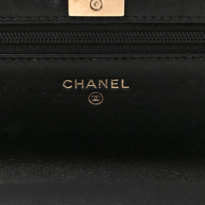 Chanel Lambskin Quilted Trendy CC Wallet On Chain WOC Black 7 of 15