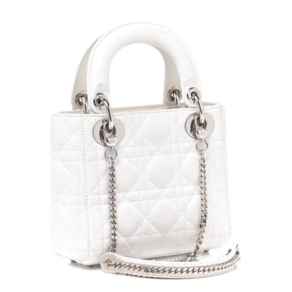 Christian Dior Lambskin Cannage Mini Lady Dior White 3 of 15