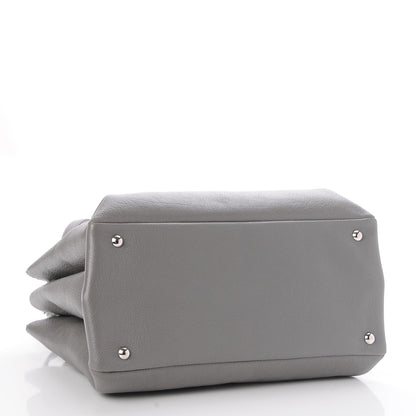 Miu Miu Goatskin Madras Top Handle Double Zip Tote Argilla 4 of 7